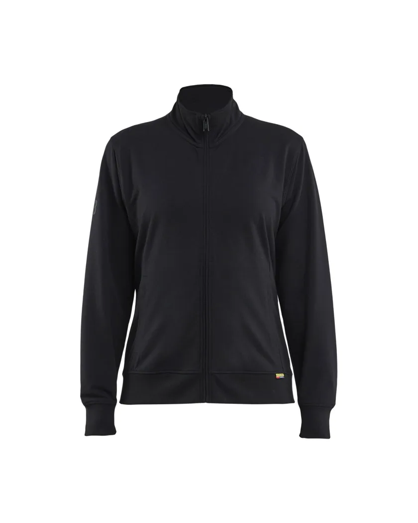 Damen Sweatjacke mit durchgehendem Reißverschluss 3696