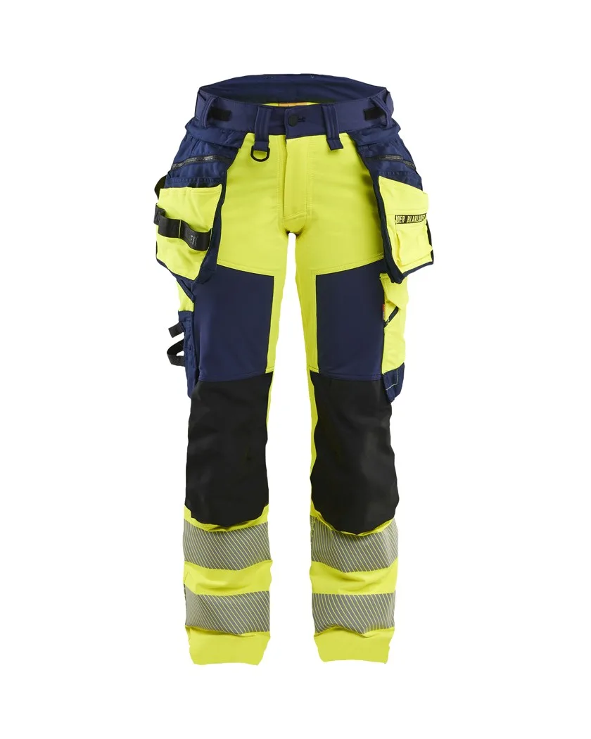 Damen High Vis Arbeitshose 4-Wege-Stretch 7022
