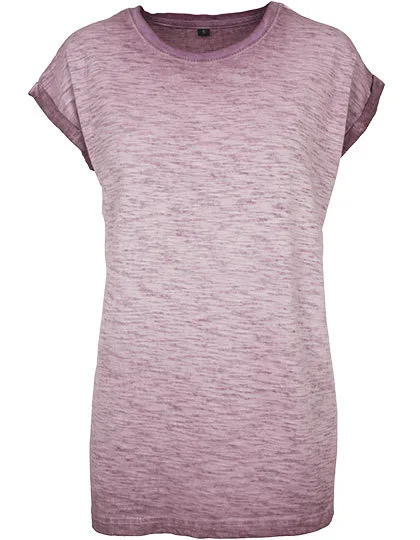 Ladies` Spray Dye Extended Shoulder Tee