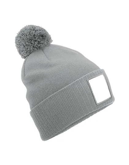 Appliqué Patch Pom Beanie
