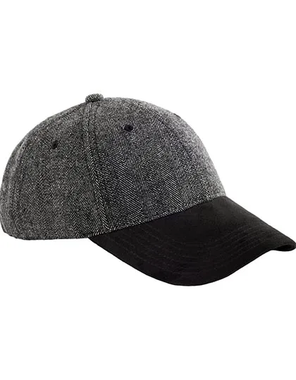 Suede Peak Herringbone Cap