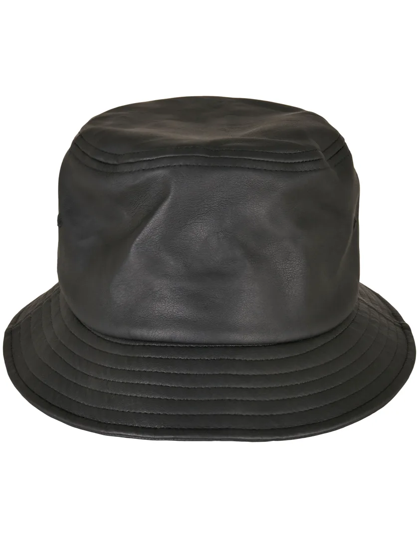 Imitation Leather Bucket Hat