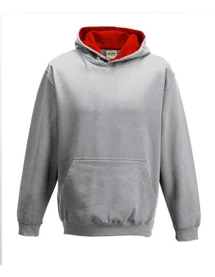 Heather Grey / Fire Red