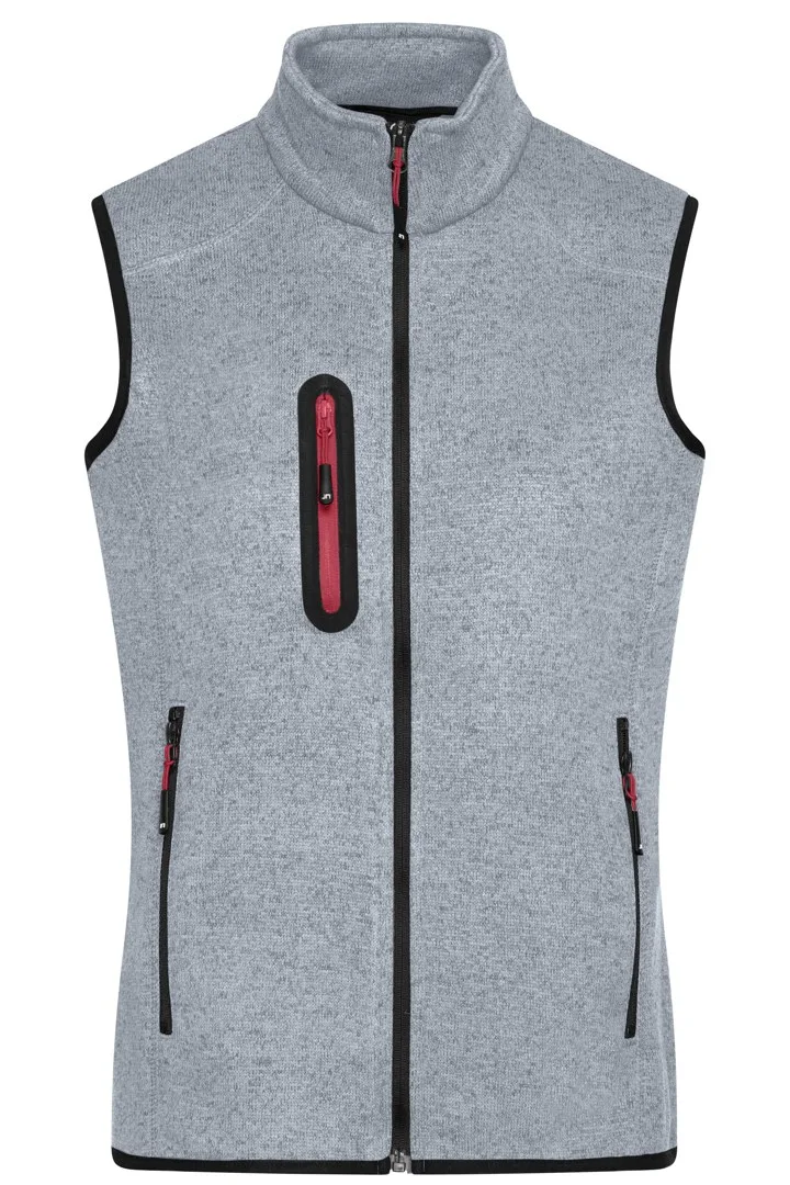 Light Grey Melange / Red