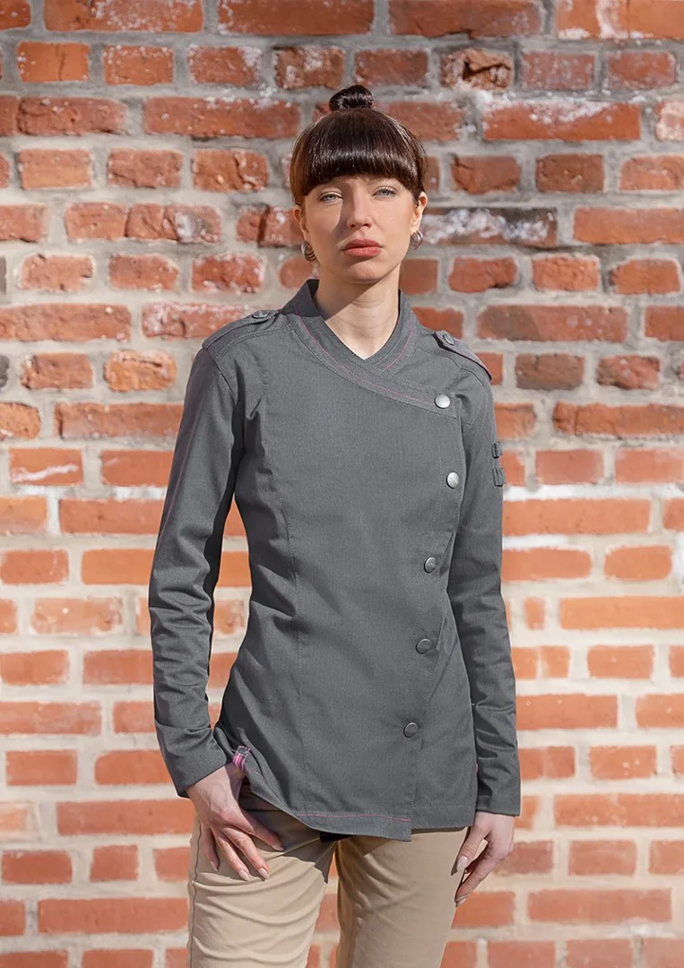 Langarm Damenkochjacke Denim-Style ROCK CHEF®-Stage2