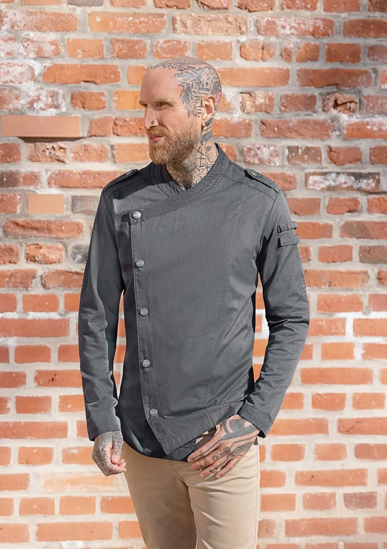 Langarm Herrenkochjacke Denim-Style ROCK CHEF®-Stage2