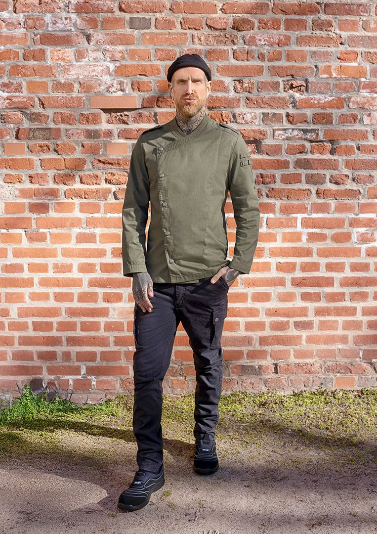 Langarm Herrenkochjacke Denim-Style ROCK CHEF®-Stage2