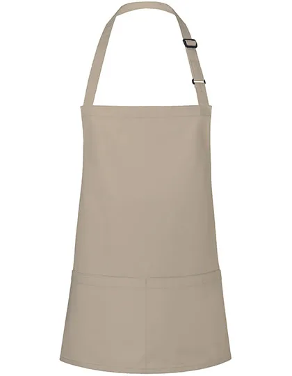 Kurze Latzschürze Basic mit Schnalle und Tasche