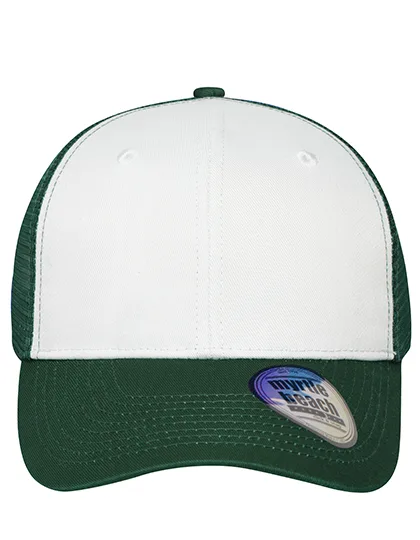 White / Dark Green