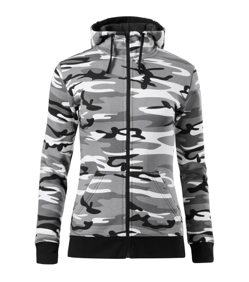 Camo Zipper — Sweatshirt Damen