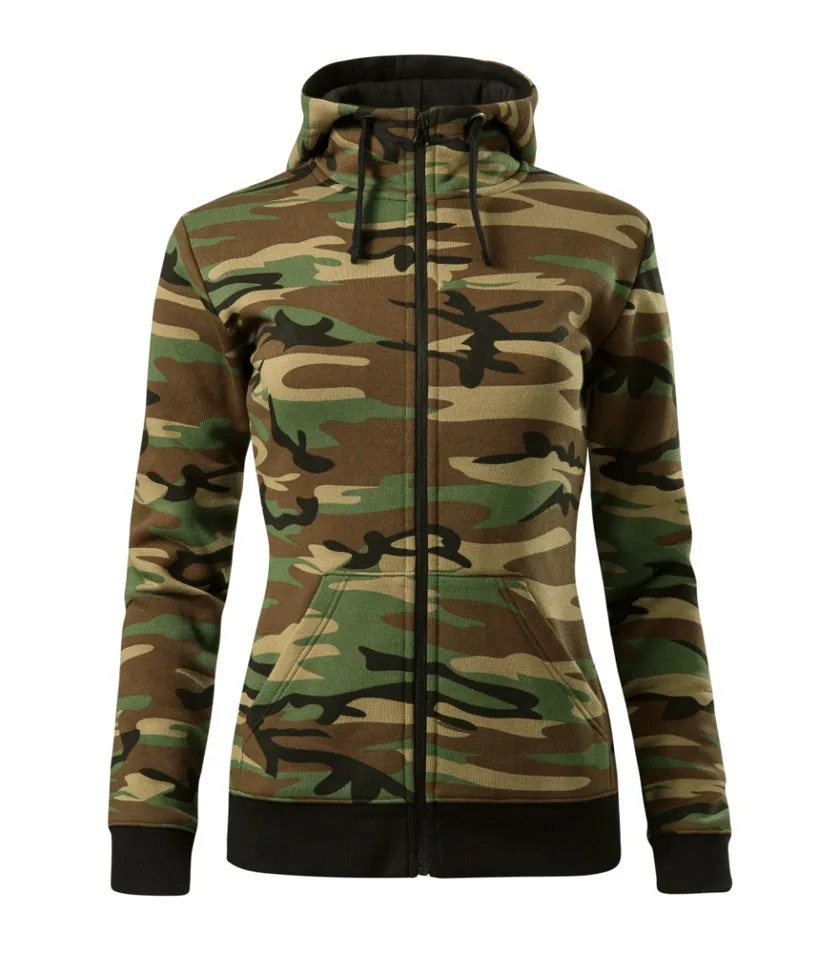 Camo Zipper — Sweatshirt Damen