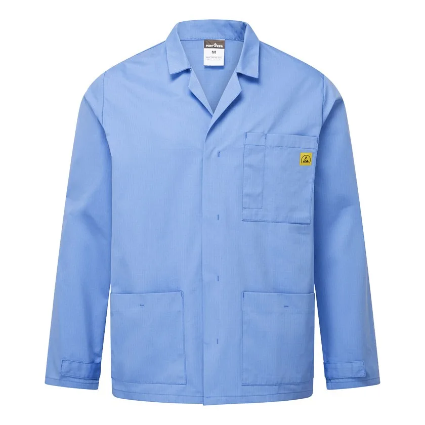 Antistatische ESD-Laborjacke