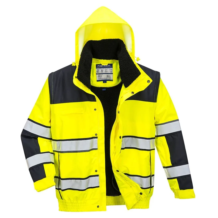 Hi-Vis 3-in-1 Kontrast Winter Pilotjacke