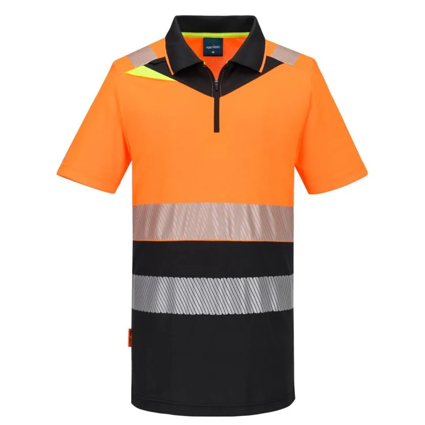 DX4 Hi-Vis Poloshirt mit Reißverschluss Klasse 1