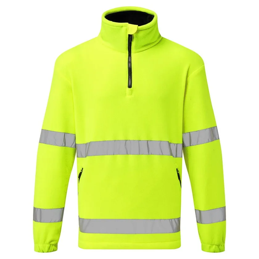 Hi-Vis Fleecepullover mit 1/2 Reißverschluss