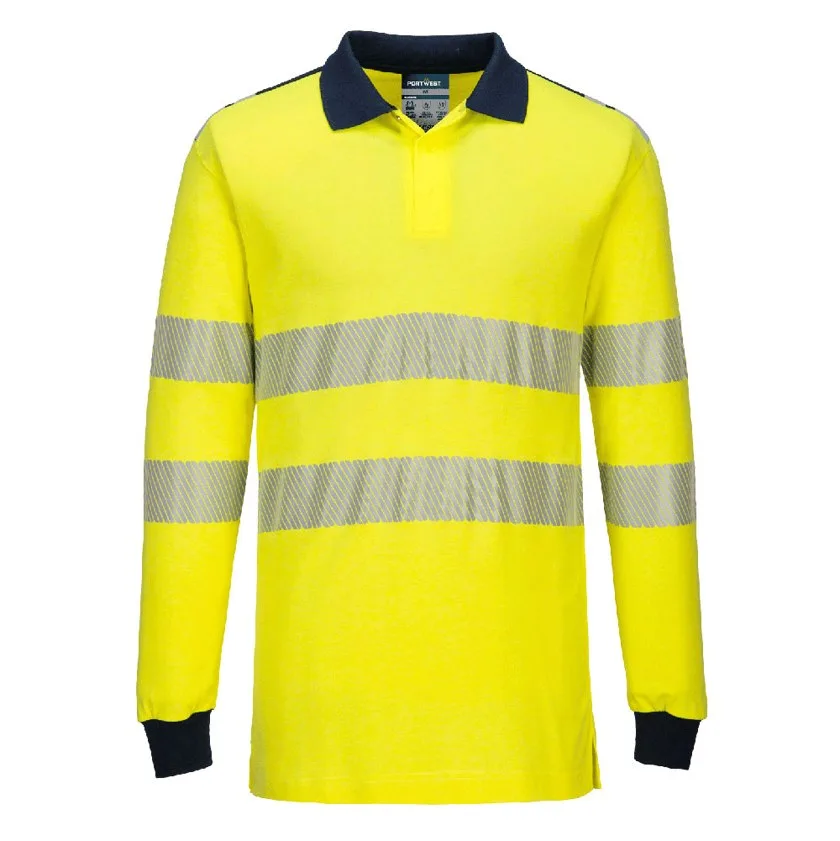 PW3 Modaflame Knit Hi-Vis FR Poloshirt Langarm