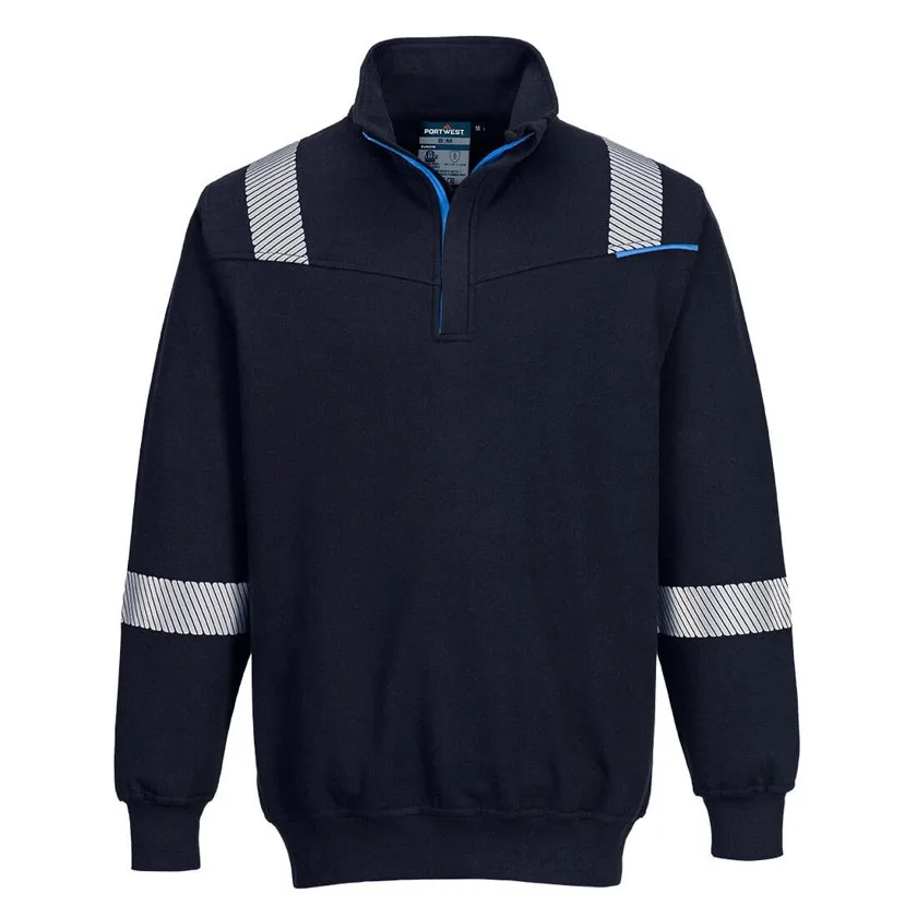 WX3 Modaflame Knit FR Sweatshirt mit 1/4 Reißverschluss