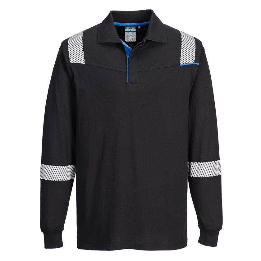 WX3 Modaflame Knit FR Poloshirt Langarm