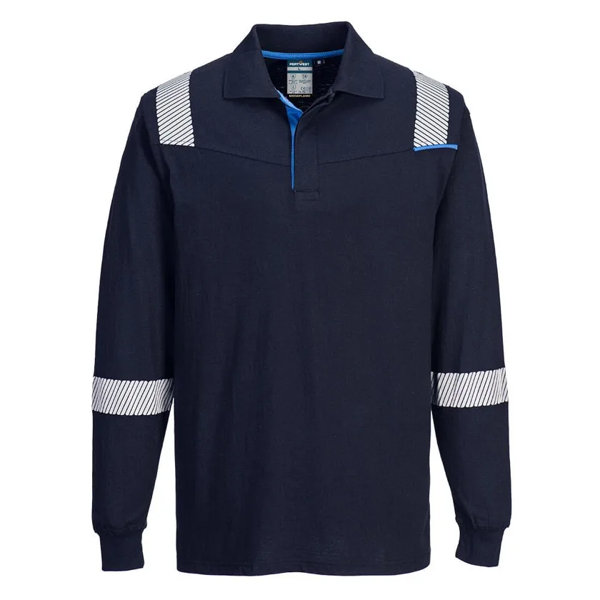 WX3 Modaflame Knit FR Poloshirt Langarm