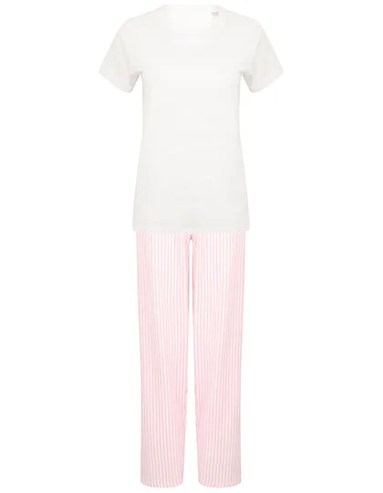 White / Pink / White Stripe