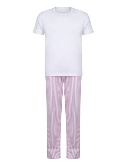 White / Pink / White Stripe