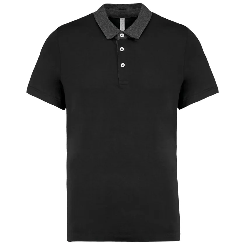Zweifarbiges Jersey-Polohemd für Herren