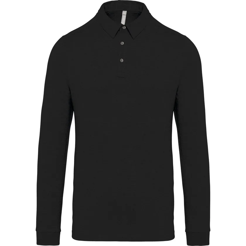 Langarm-Polohemd für Herren aus Jersey