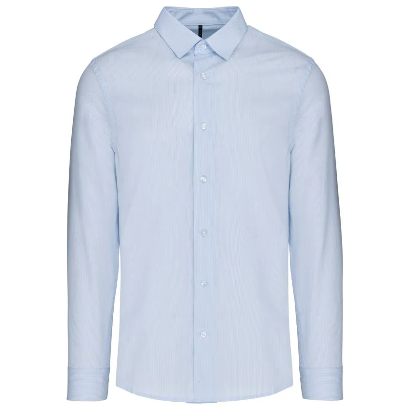 Striped Pale Blue / White