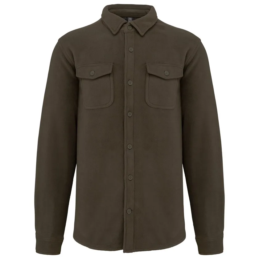 Fleece-Hemdjacke mit Sherpa-Futter