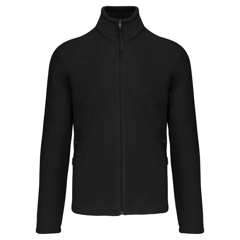 Mikrofleece-Jacke mit Reißverschluss Raglanärmel für Herren