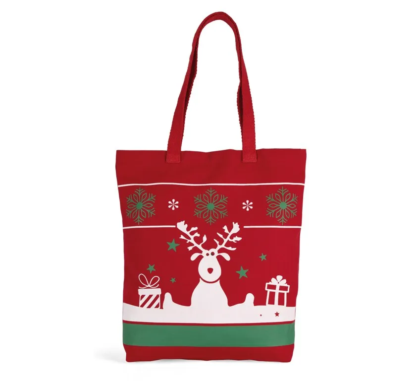 Einkaufstasche mit Weihnachtsmotiven