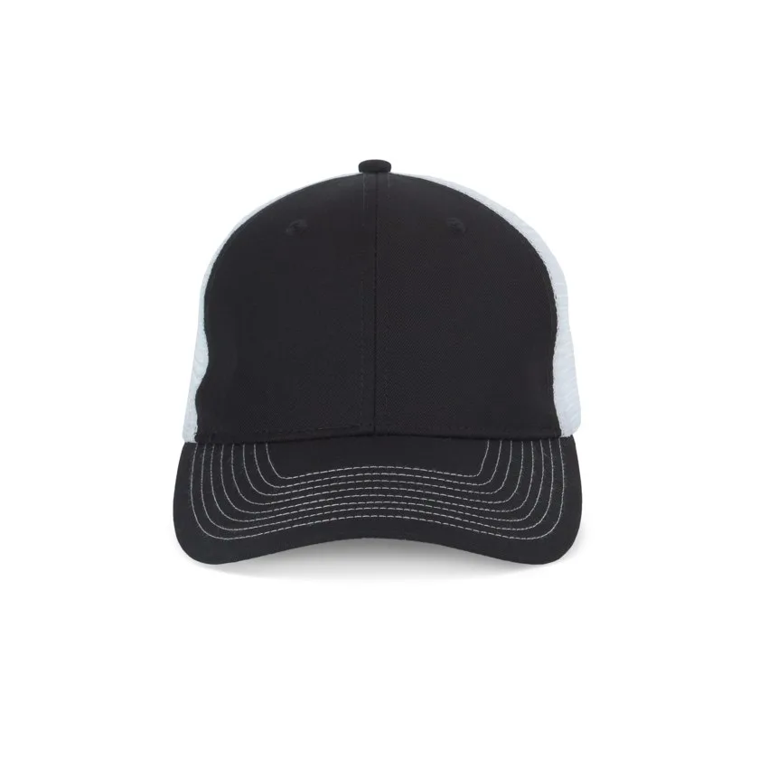6 Panel Trucker mit kontrastfarbenen Nähten