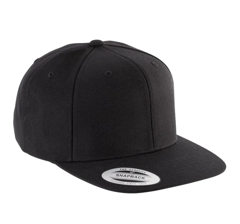 6-Panel-Kappe, flacher Schirm