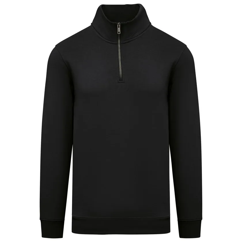 Umweltfreundliches Sweatshirt mit Stehkragen und Reißverschluss für Herren