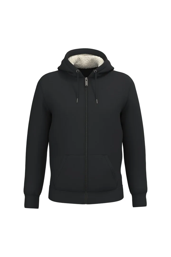 Umweltfreundliches Unisex-Sweatshirt mit Reißverschluss und Sherpa-Futter