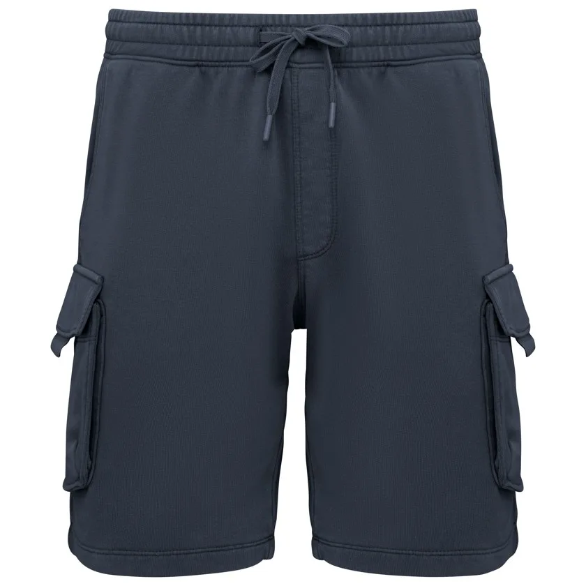Umweltfreundliche ausgewaschene French Terry Cargo-Shorts für Herren