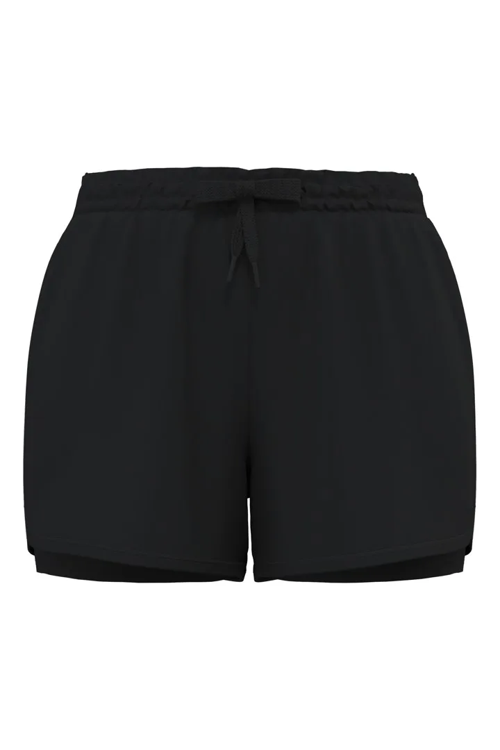 2-in-1-Shorts mit integrierten Innenshorts für Damen