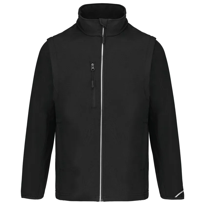 Softshelljacke mit abnehmbaren Ärmeln