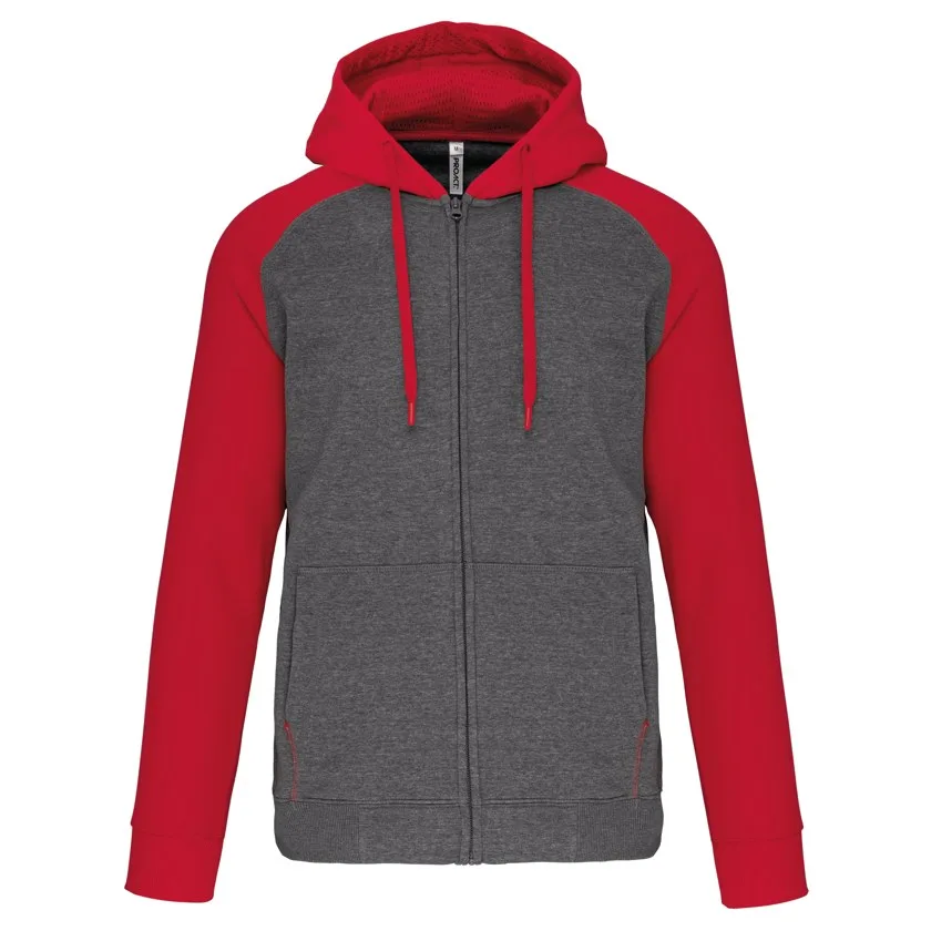 Grey Heather / Sporty Red
