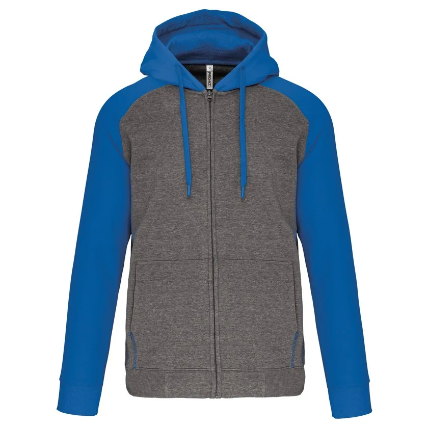 Grey heather/Sporty royal blue