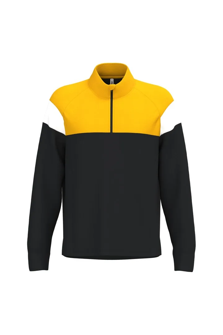 Unisex Trainings-Sweatshirt mit 1/4 Reißverschluss