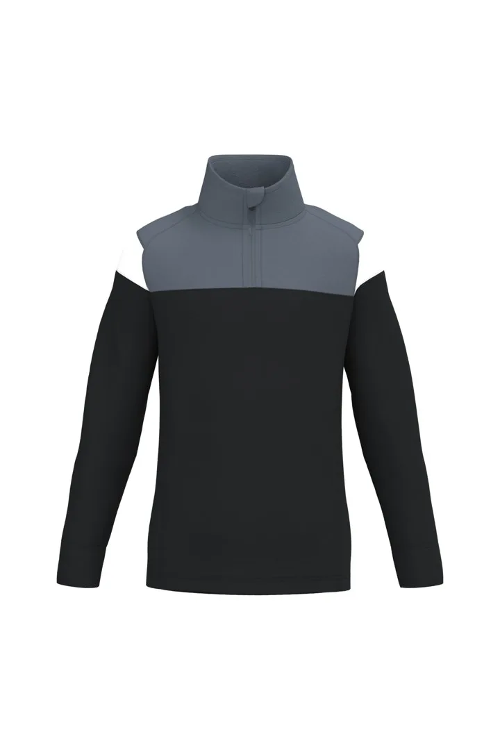 Kinder Trainings-Sweatshirt mit 1/4 Reißverschluss