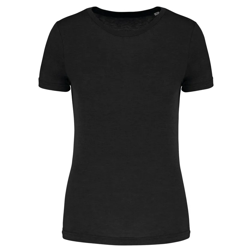 Damen-Triblend-Sportshirt mit Rundhalsausschnitt