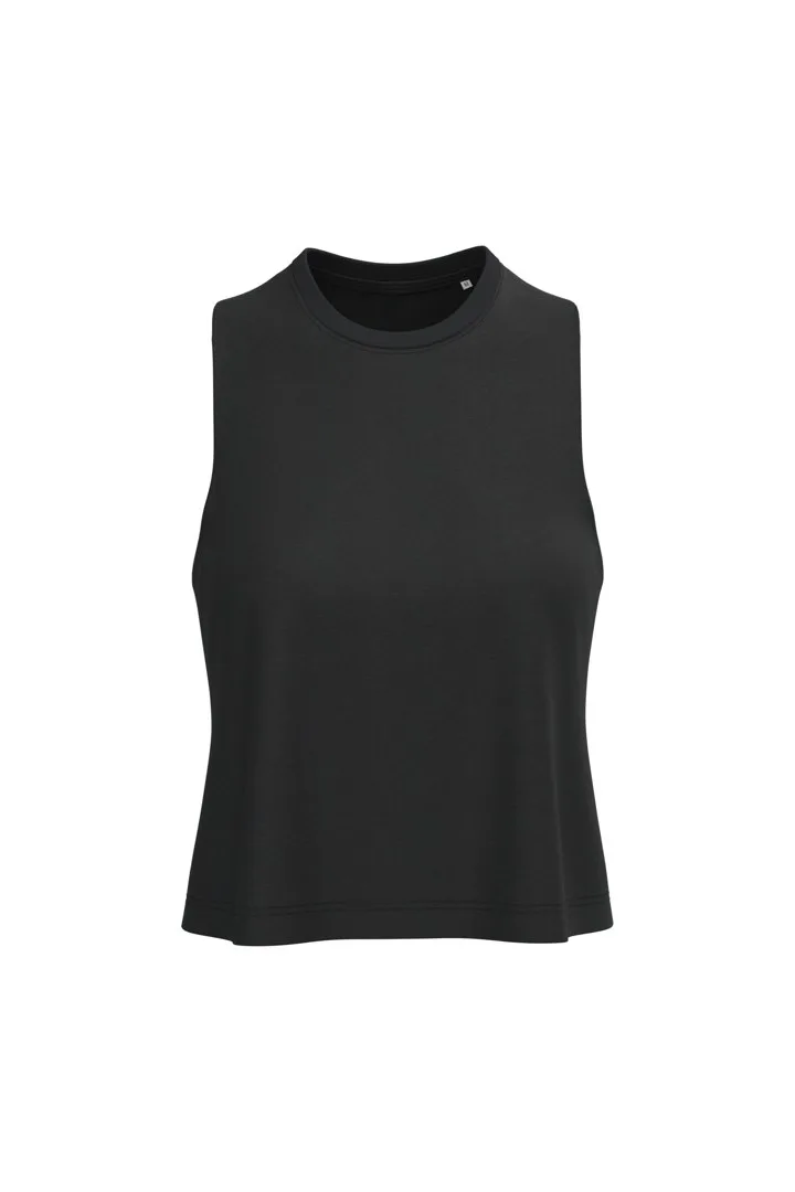 Damen Triblend Crop-Top