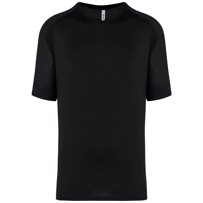 Zweifarbiges Padel Herren-T-Shirt mit Raglanärmeln