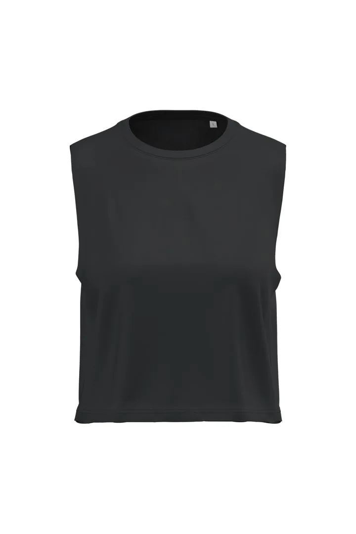 Ärmelloses Cropped-T-Shirt für Damen