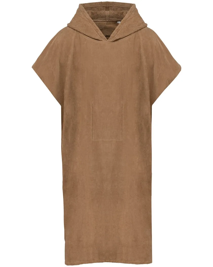 Unisex-Frottee-Poncho mit Kapuze