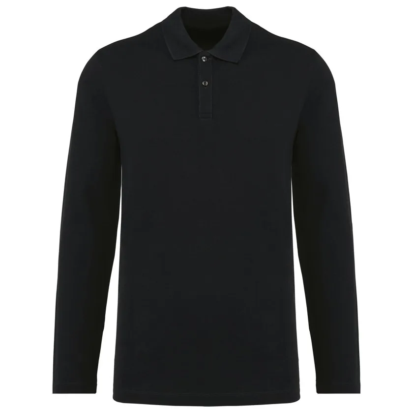 Supima® Herren-Polohemd mit langen Ärmeln