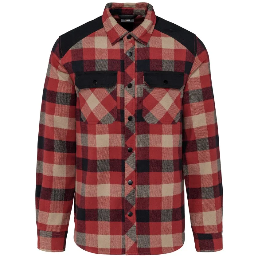 Red / Dark Beige Checked / Black