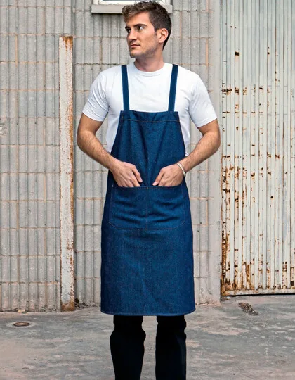 Hobby apron with cross bands and pocket